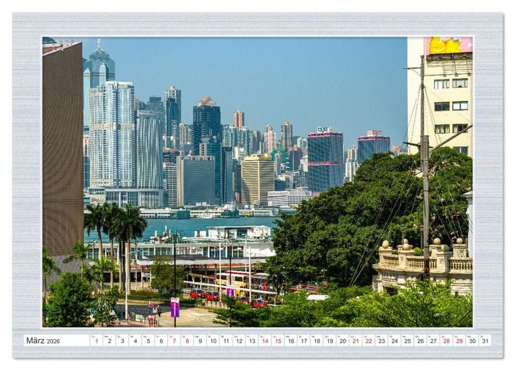 Produktbild: Urbaner Zauber: Das Zentrum Hongkongs (Tischkalender 2026 DIN A5 quer), CALVENDO Monatskalender