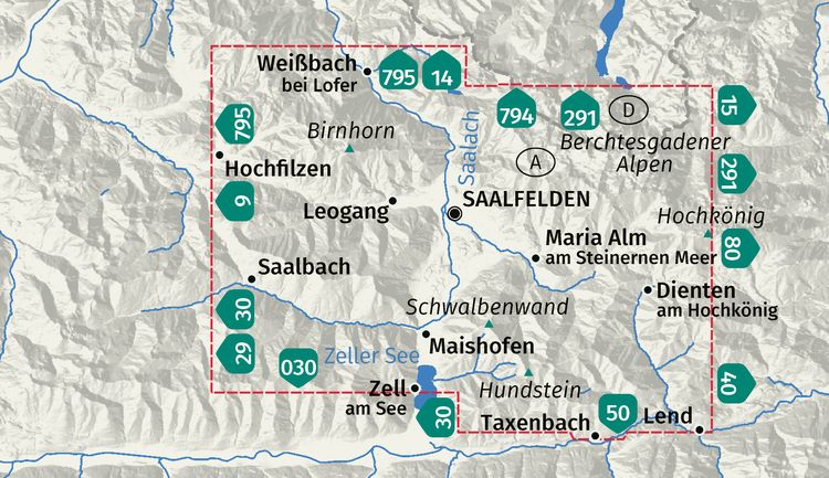 Produktbild: KOMPASS Wanderkarte 083 Saalfelden, Leogang, Maria Alm, Dienten am Hochk&ouml;nig 1:25.000