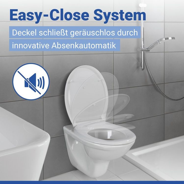 Produktbild: WC Sitz Mod. Ios Wei&szlig;, stabiler Toilettensitz mit Absenkautomatik