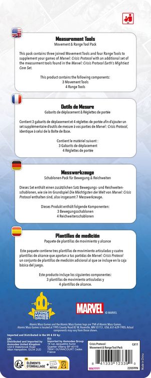 Produktbild: Marvel Crisis Protocol - Movement & Range Tools Pack (Messwerkzeuge) DE/EN/ES/FR