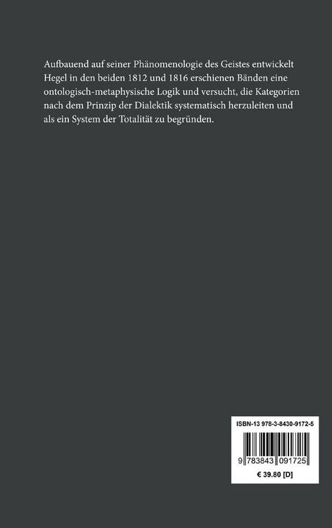 Produktbild: Wissenschaft der Logik