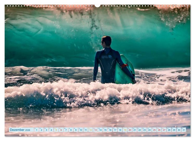Produktbild: Surfen - Wasser, Wind und coole Typen (hochwertiger Premium Wandkalender 2026 DIN A2 quer), Kunstdruck in Hochglanz