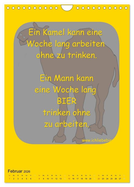 Produktbild: Ich liebe Bier (Wandkalender 2026 DIN A4 hoch), CALVENDO Monatskalender