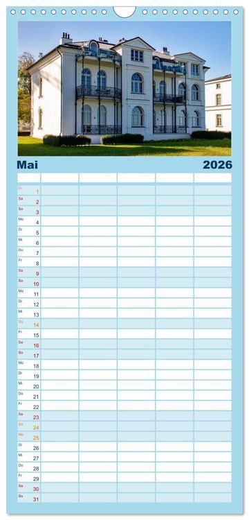 Produktbild: Familienplaner 2026 - Seeheilbad Heiligendamm mit 5 Spalten (Wandkalender, 21 x 45 cm) CALVENDO