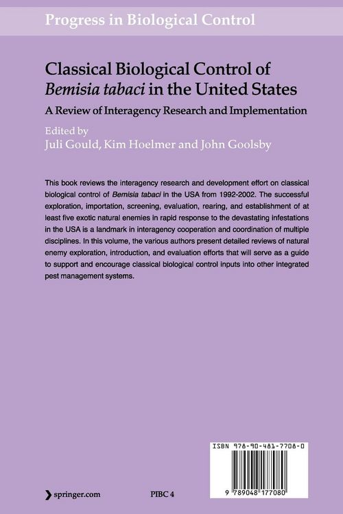 Produktbild: Classical Biological Control of Bemisia tabaci in the United States - A Review of Interagency Research and Implementation