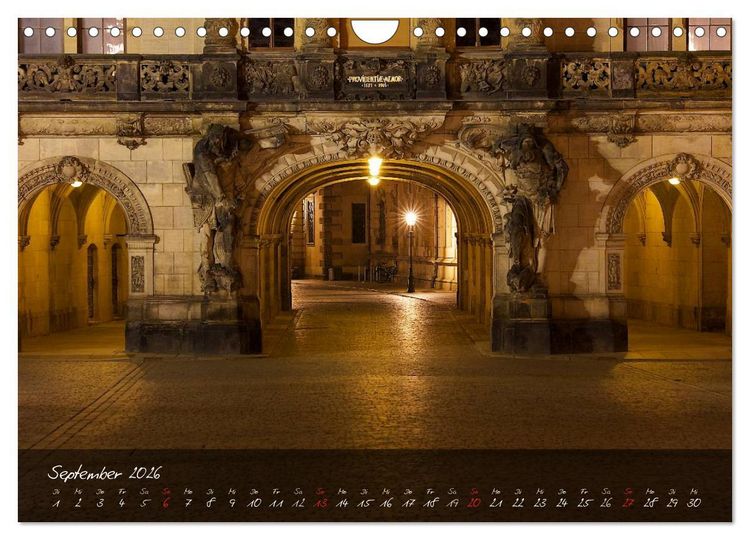 Produktbild: Nachts in Dresden (Wandkalender 2026 DIN A4 quer), CALVENDO Monatskalender