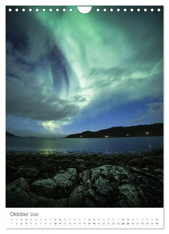 Produktbild: Nordlichter &ndash; Farbenspiel der Nacht (Wandkalender 2026 DIN A4 hoch), CALVENDO Monatskalender