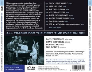 Produktbild: Brubeck, D: Pennsylvania State University 1955