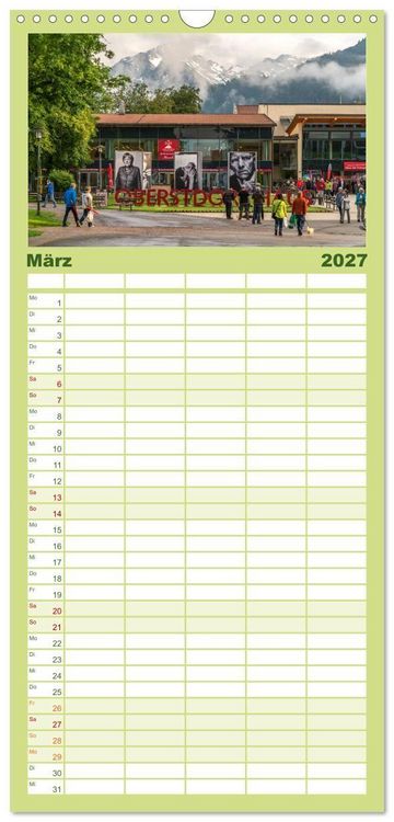 Produktbild: Familienplaner 2027 - Oberstdorf und Umgebung mit 5 Spalten (Wandkalender, 21 x 45 cm) CALVENDO