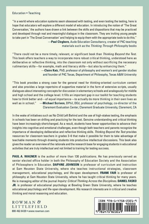 Produktbild: Thinking Beyond the Test