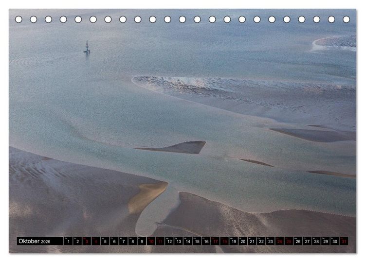 Produktbild: Das Wattenmeer von oben (Tischkalender 2026 DIN A5 quer), CALVENDO Monatskalender