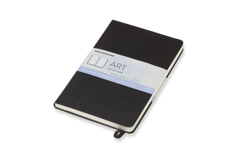 Produktbild: Moleskine Aquarell Notizbuch Large/A5, 200G-Aquarellpapier, Hard Cover, Schwarz