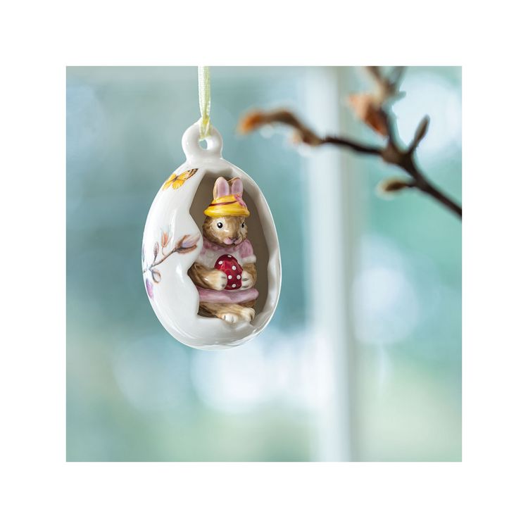Produktbild: Villeroy & Boch Bunny Tales Ornament Ei, Anna, Bl&uuml;ten rosa
