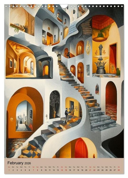 Produktbild: Dali meets Technology (Wall Calendar 2026 DIN A3 portrait), CALVENDO 12 Month Wall Calendar