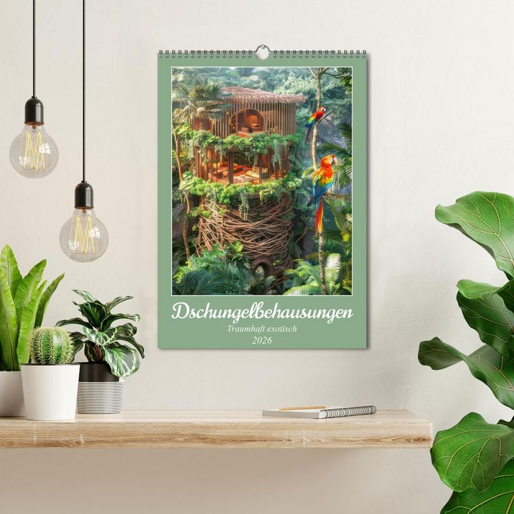 Produktbild: Dschungelbehausungen - Traumhaft exotisch (Wandkalender 2026 DIN A3 hoch), CALVENDO Monatskalender