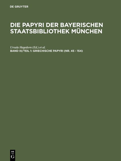 Produktbild: Griechische Papyri (Nr. 45 - 154)