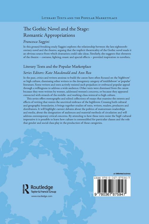 Produktbild: The Gothic Novel and the Stage
