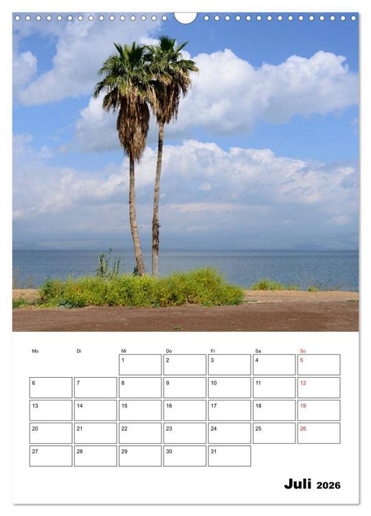 Produktbild: Israel - Der Monatsplaner 2026 (Wandkalender 2026 DIN A3 hoch), CALVENDO Monatskalender