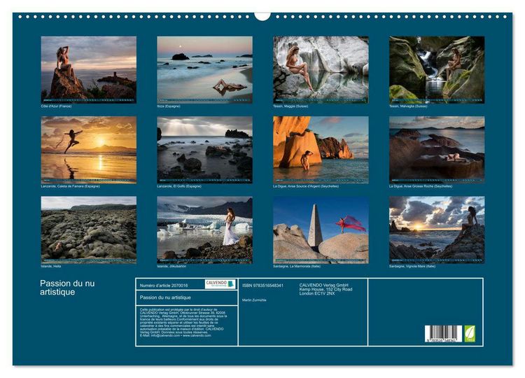 Produktbild: Passion du nu artistique (Calendrier mural 2026 DIN A2 vertical), CALVENDO calendrier mensuel