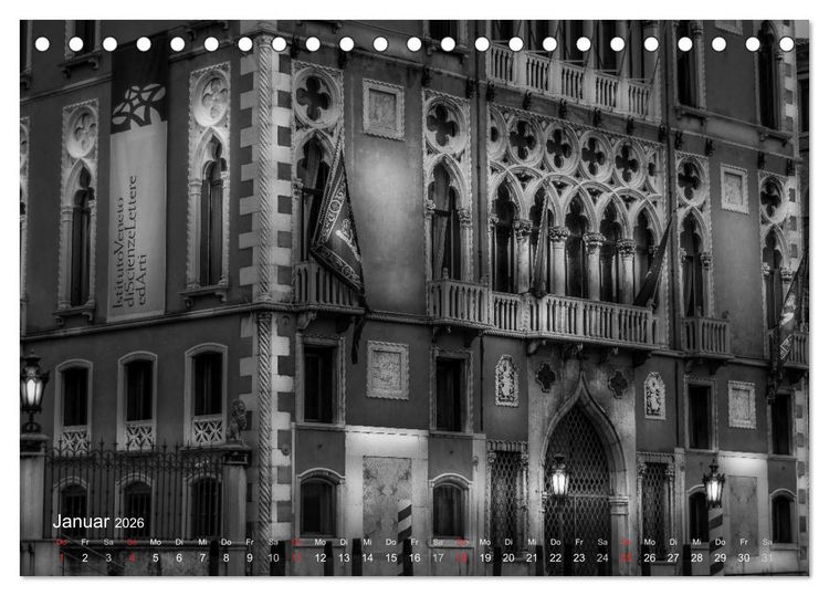 Produktbild: Venedig - Licht und Schatten (Tischkalender 2026 DIN A5 quer), CALVENDO Monatskalender