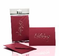 Produktbild: Einladung-B6hd/B6, 5/5 - rosso ger. (72) m. HF/gold