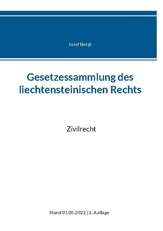 Produktbild: Gesetzessammlung des liechtensteinischen Rechts