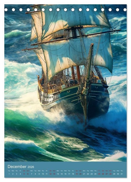Produktbild: Weathering a Storm (Desk Calendar 2026 DIN A5 portrait), CALVENDO 12 Month DeskCalendar