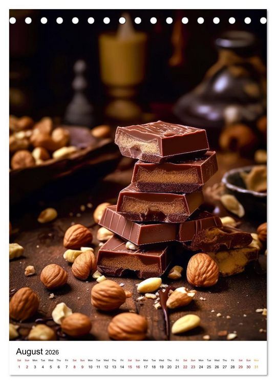 Produktbild: Choco Delight (Desk Calendar 2026 DIN A5 portrait), CALVENDO 12 Month DeskCalendar