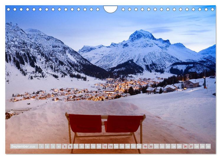 Produktbild: Lech am Arlberg - Winterzauber f&uuml;r das ganze Jahr (Wandkalender 2026 DIN A4 quer), CALVENDO Monatskalender