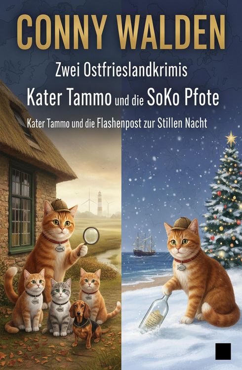 Produktbild: Zwei Ostfrieslandkrimis: Kater Tammo und die SoKo Pfote / Kater Tammo und die Flaschenpost zur Stillen Nacht