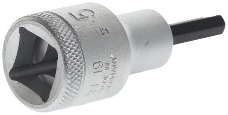 Produktbild: Steckschl&uuml;sseleinsatz IN 19 1/2 Zoll Innen-6-kant SW 5mm L.60mm GEDORE
