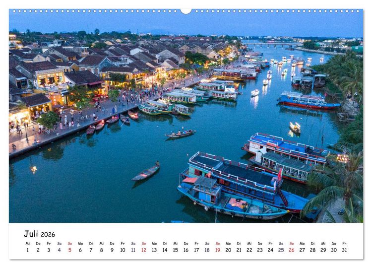 Produktbild: Vietnam aus der Luft (hochwertiger Premium Wandkalender 2026 DIN A2 quer), Kunstdruck in Hochglanz