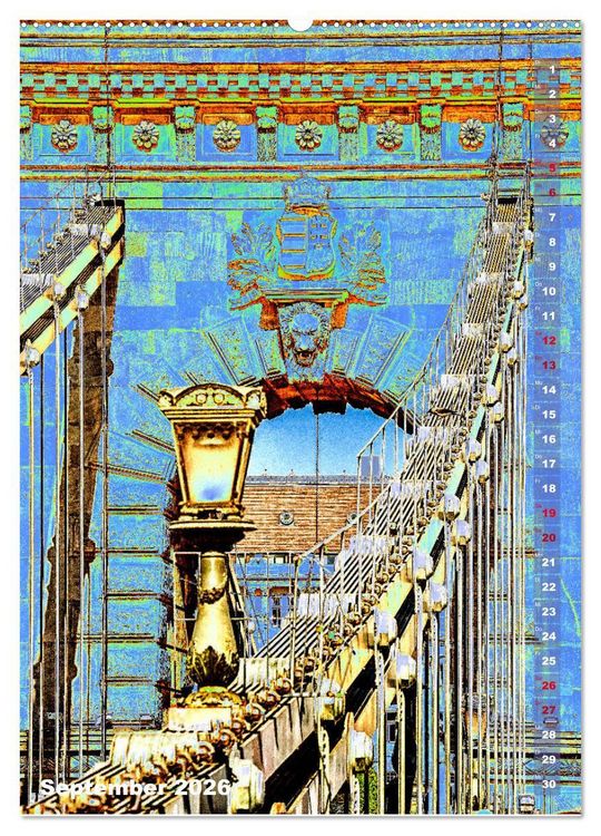 Produktbild: Budapest - K&uuml;nstlerische Fotografie (Wandkalender 2026 DIN A2 hoch), CALVENDO Monatskalender