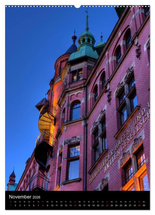 Produktbild: Hamburg im Hochformat (hochwertiger Premium Wandkalender 2026 DIN A2 hoch), Kunstdruck in Hochglanz