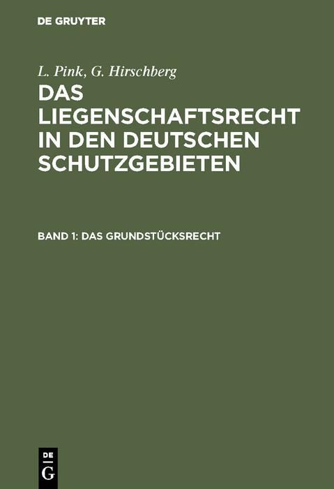 Produktbild: Das Grundst&uuml;cksrecht