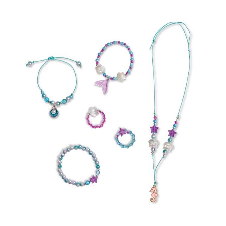 Produktbild: Meerjungfrauen-Schmuck &ndash; Bastelset f&uuml;r Kinder (6 Schmuckst&uuml;cke)