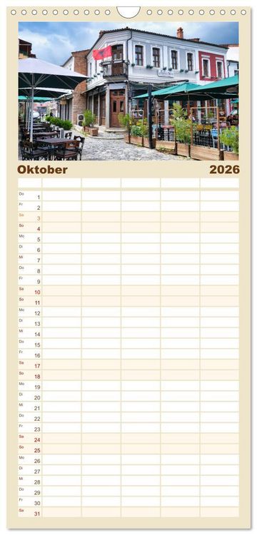 Produktbild: Familienplaner 2026 - Faszinierendes Albanien mit 5 Spalten (Wandkalender, 21 x 45 cm) CALVENDO