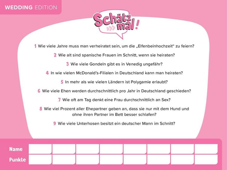 Produktbild: Sch&auml;tz mal! Wedding Edition