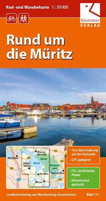 Produktbild: Rad- und Wanderkarte Rund um die M&uuml;ritz