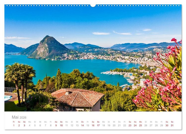 Produktbild: TRAUMZIELE DER SCHWEIZ Impressionen (hochwertiger Premium Wandkalender 2026 DIN A2 quer), Kunstdruck in Hochglanz