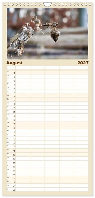 Produktbild: Familienplaner 2027 - Verbl&uuml;hte Sch&ouml;nheiten mit 5 Spalten (Wandkalender, 21 x 45 cm) CALVENDO