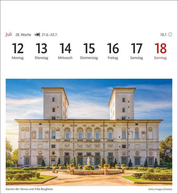 Produktbild: Rom Sehnsuchtskalender 2027 - Wochenkalender mit 53 Postkarten