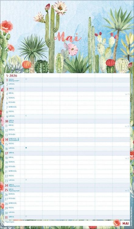 Produktbild: Familienplaner Aquarell 2026