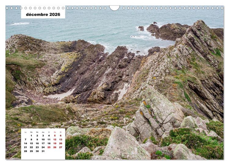 Produktbild: La Bretagne. La c&ocirc;te d'Emeraude et la c&ocirc;te de Penthi&egrave;vre (Calendrier mural 2026 DIN A3 vertical), CALVENDO calendrier mensuel