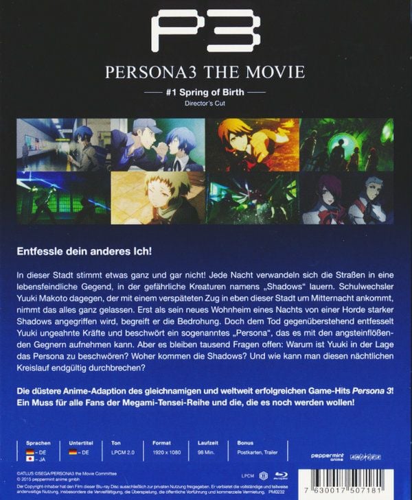 Produktbild: Persona 3 - The Movie #01 - Spring of Birth [DC]