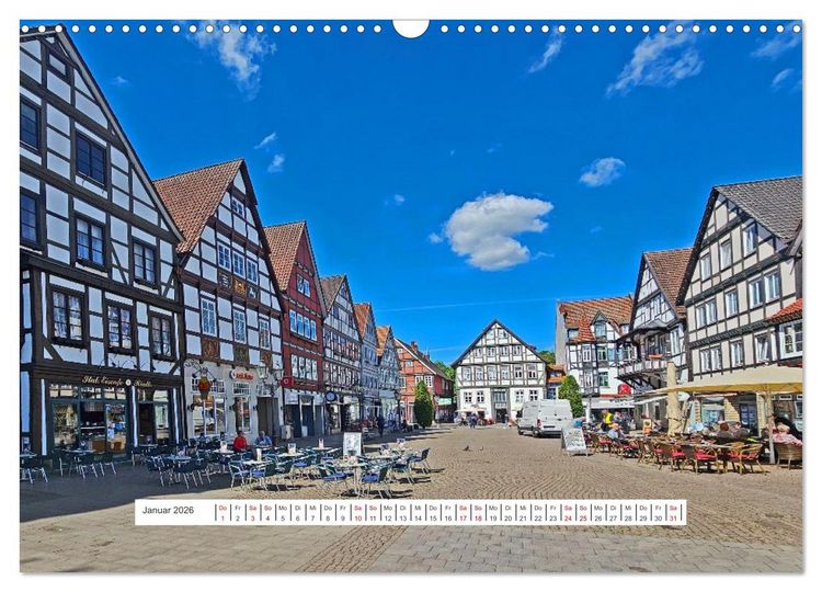 Produktbild: Bad Oeynhausen - Von Rinteln bis Porta Westfalica (Wandkalender 2026 DIN A3 quer), CALVENDO Monatskalender