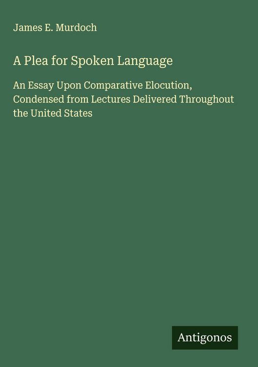 Produktbild: A Plea for Spoken Language