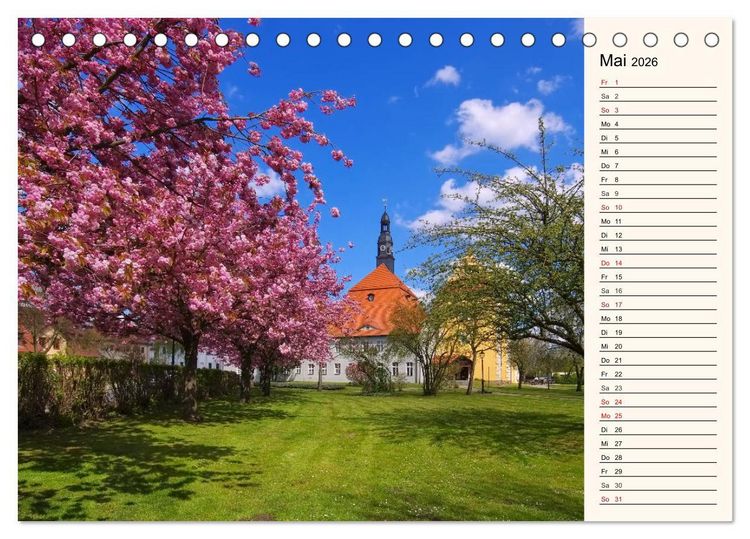Produktbild: Schl&ouml;sser der Niederlausitz (Tischkalender 2026 DIN A5 quer), CALVENDO Monatskalender