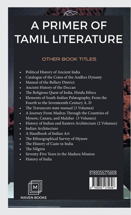 Produktbild: A Primer Of Tamil Literature