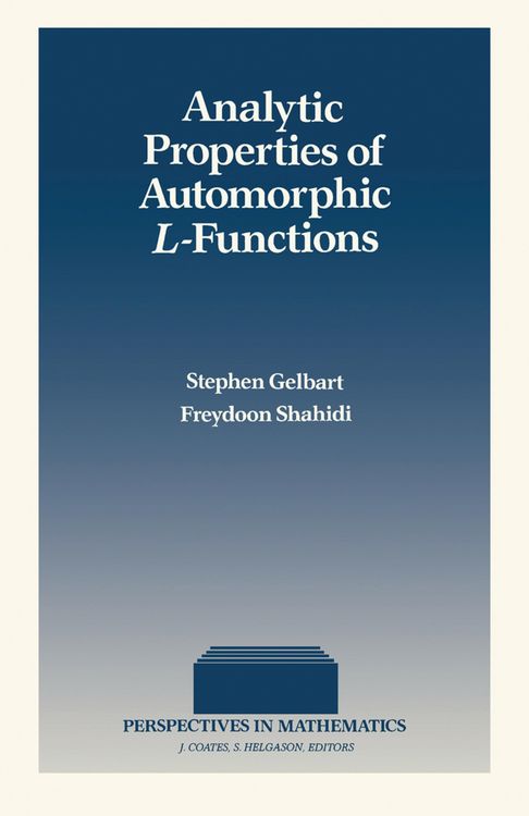 Produktbild: Analytic Properties of Automorphic L-Functions
